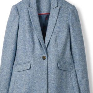 NWT, Boden Bath British tweed blazer in blue ribbon herringbone